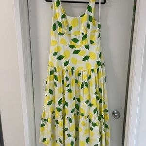 Kate Spade Lemon Toss Tiered Maxi Dress
